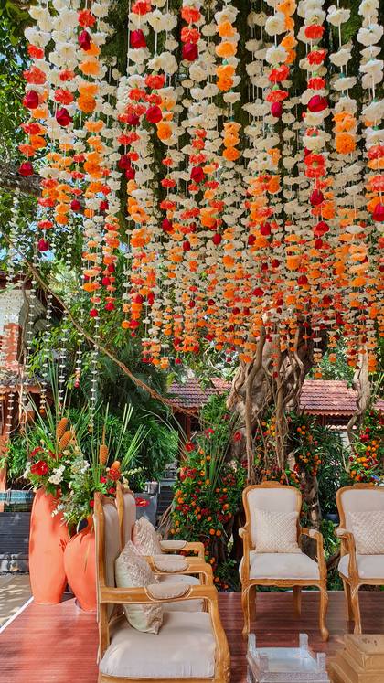 Ceiling and Lounge — Wedding decor — Alila Diwa Goa